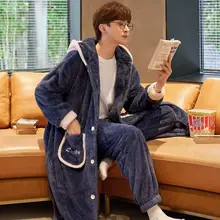 Sleepwear Women Robes Male Winter Thickened Long SectionPajamas Rabbit Warm Autumn Winter Bathrobe Set Robe Sets Pajama Sets