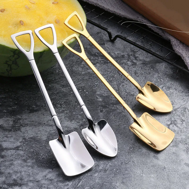 1pc Stainless Steel Coffee Spoon For Tea Kitchen Gadget And Accessories Silver Gold Color
