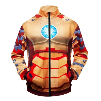 

Marvel Superhero Iron Man Mark 42 Cosplay 3D Printed Costume Premium Zipper Jacket Coat Sweatshirt Tracksuit Fitness Gym Tops