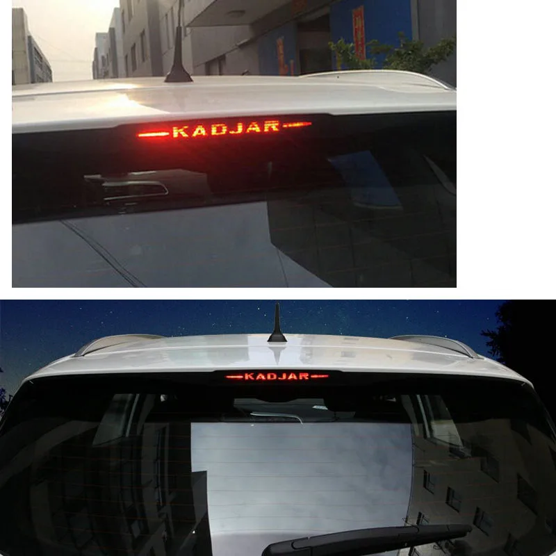 custom car decals Carbon Fiber Brake Light Sticker High Luminous Brake Decorative Cover car Styling for For Renault kadjar 2015 2016 2017 2018 modified decals