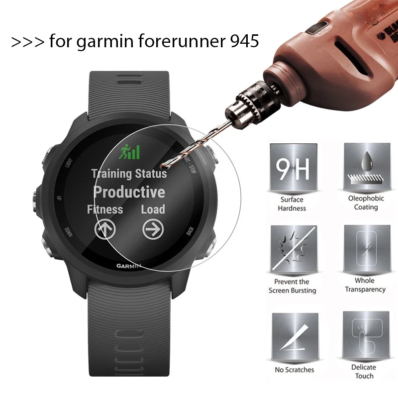 3 шт. Защитная пленка для Garmin Forerunner 945 закаленное стекло 9H 2.5D Премиум Защитная пленка для экрана Forerunner945 умный чехол для часов