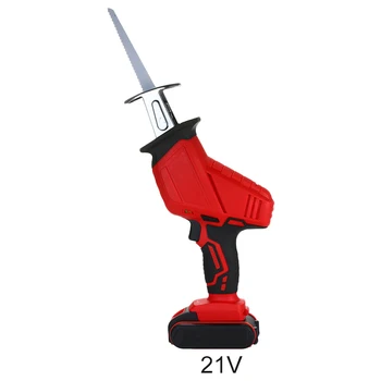 

Rechargeable Electric Saw Cutting wood bamboo tree branch pipes sheet metal LED Lights Power Handle Cutter Tools
