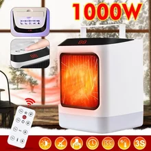 1000 Вт портативный мини умный обогреватель Портативный электрический горячий вентилятор для плиты регулировка скорости с защитой от перегрева грелка