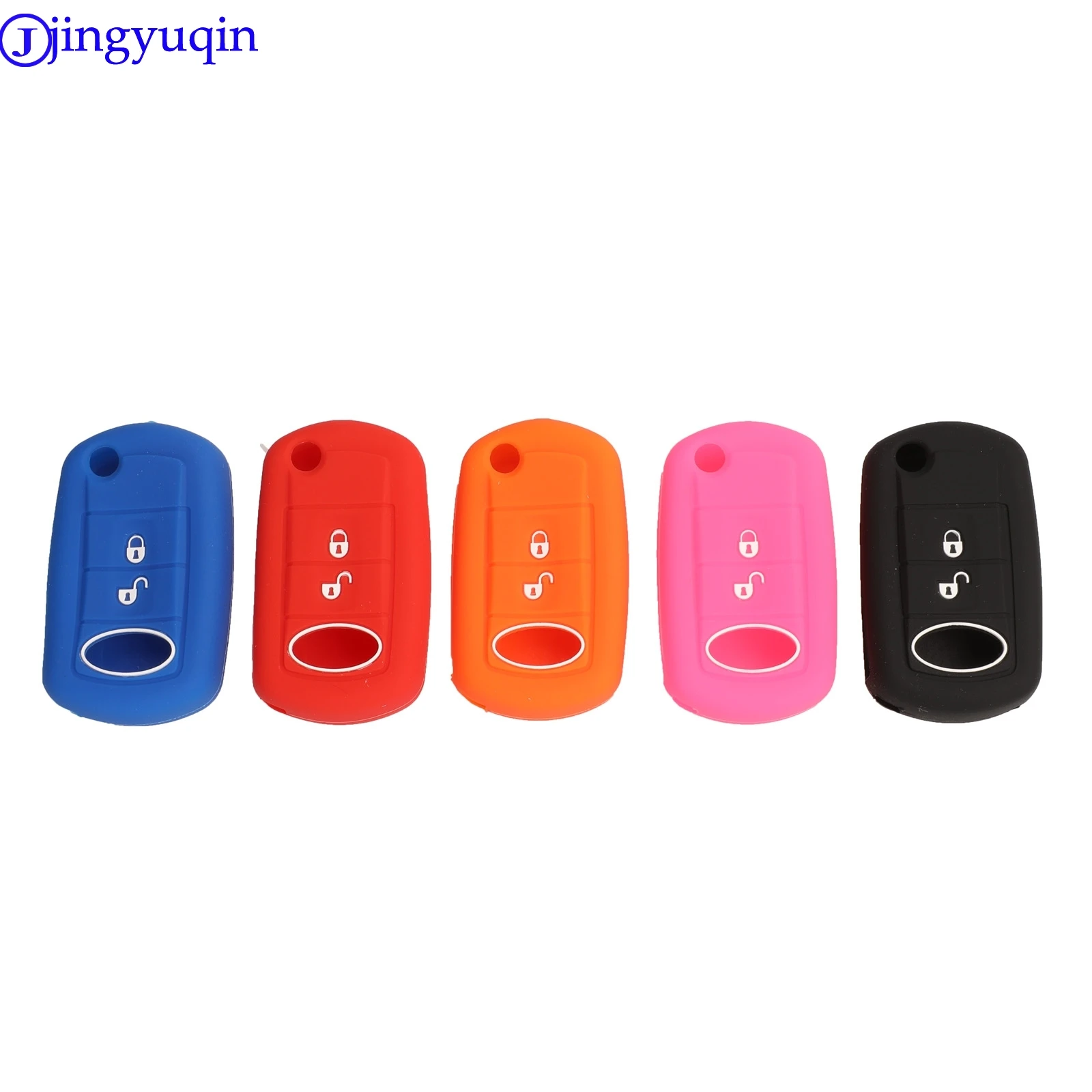 

jingyuqin Silicone Case Folding Flip Remote Key Cover 3 Buttons For LAND ROVER Range Rover Sport LR3 Discovery