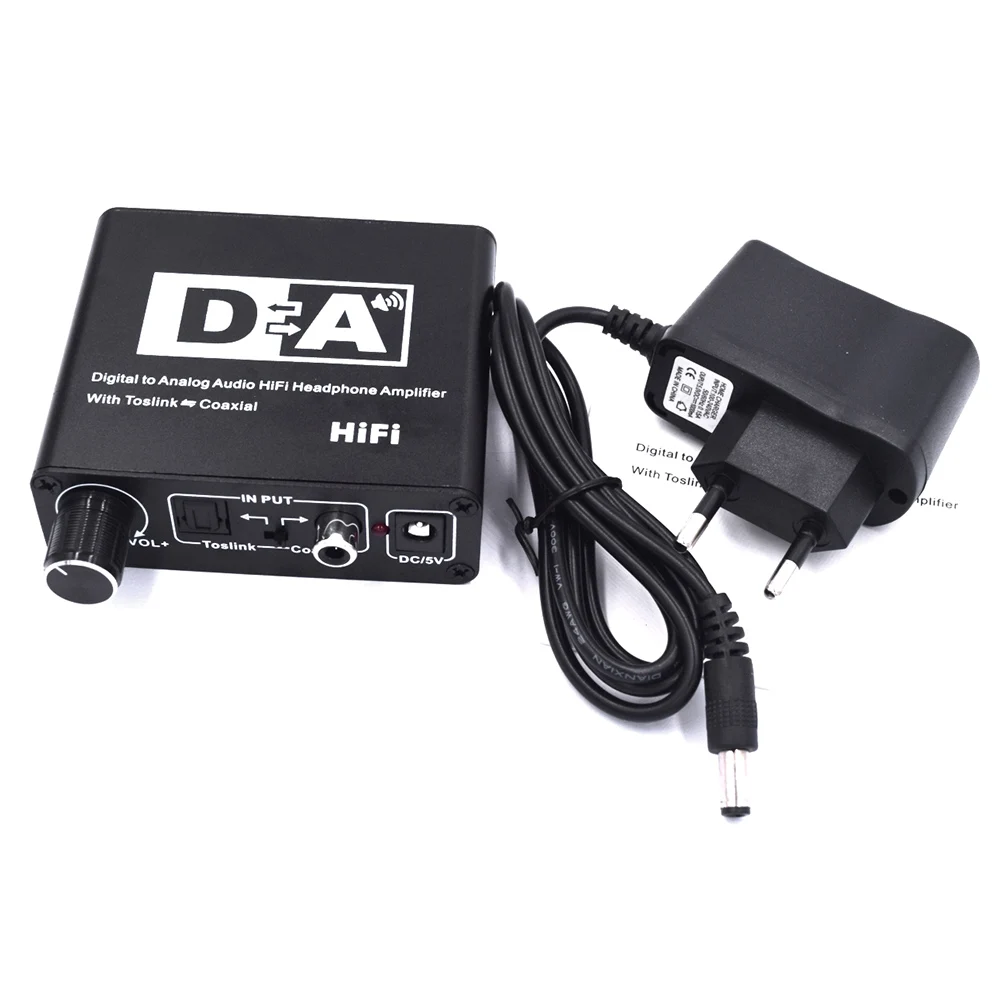 HiFi аудио конвертер цифровой аналоговый волоконный коаксиальный RCA левый правый