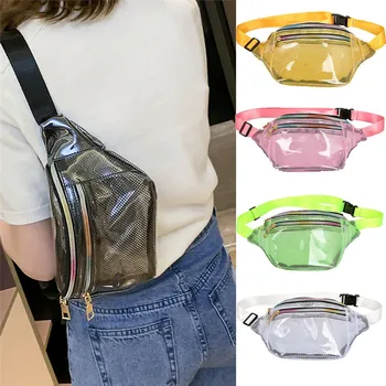 

Hot Selling Women Beautiful PVC Waist Bag Fanny Pack Running Zip Belt Money Pouch Travel Holiday Bag