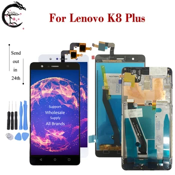 

LCD For Lenovo K8 Plus LCD Display Touch Screen Digitizer Sensor Glass Panel Assembly With Frame K8plus Replacement parts 5.2"