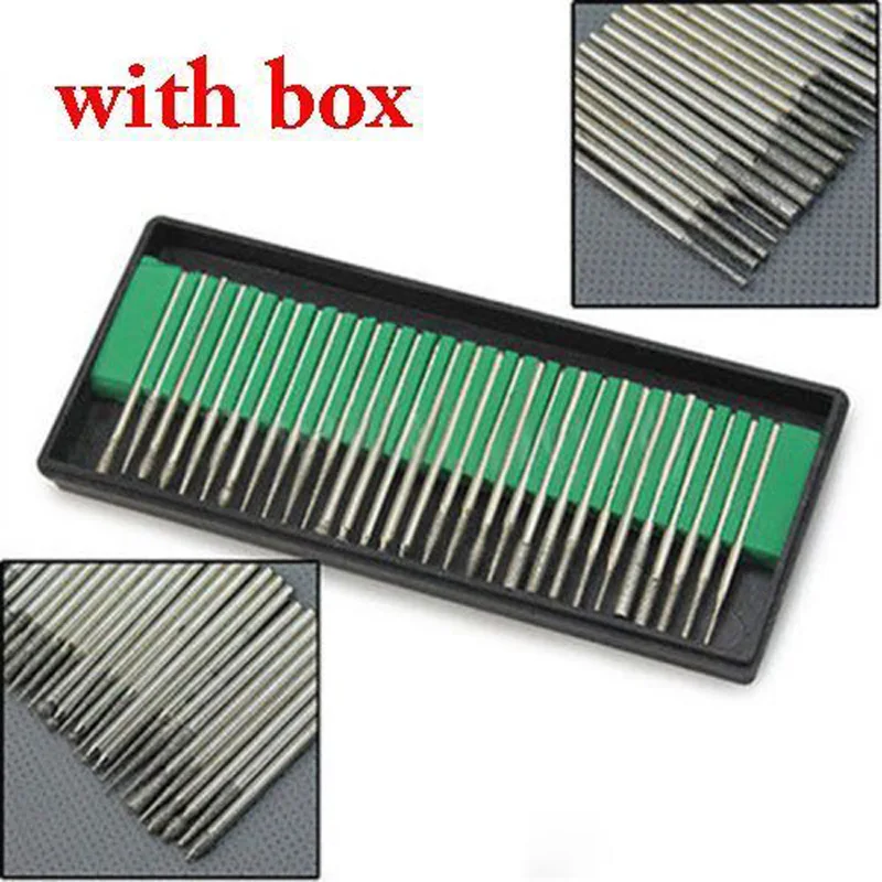

30pc Diamond Burr Bit for Engraving Rotary Tool 150Grit Glass Stone Ceramic 45mm