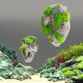 

S/M Floating Rock Suspended Artificial Stone Aquarium Decor Fish Tank Decoration Floating Pumice Flying Rock Ornament