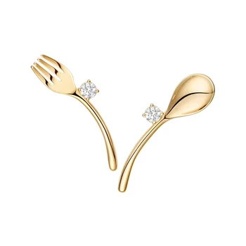 

MeiBaPJ Personality S925 Pure Silver Tableware Earrings for Women Wedding Party Jewelry Charm Bangle Gift Box Free Shipping