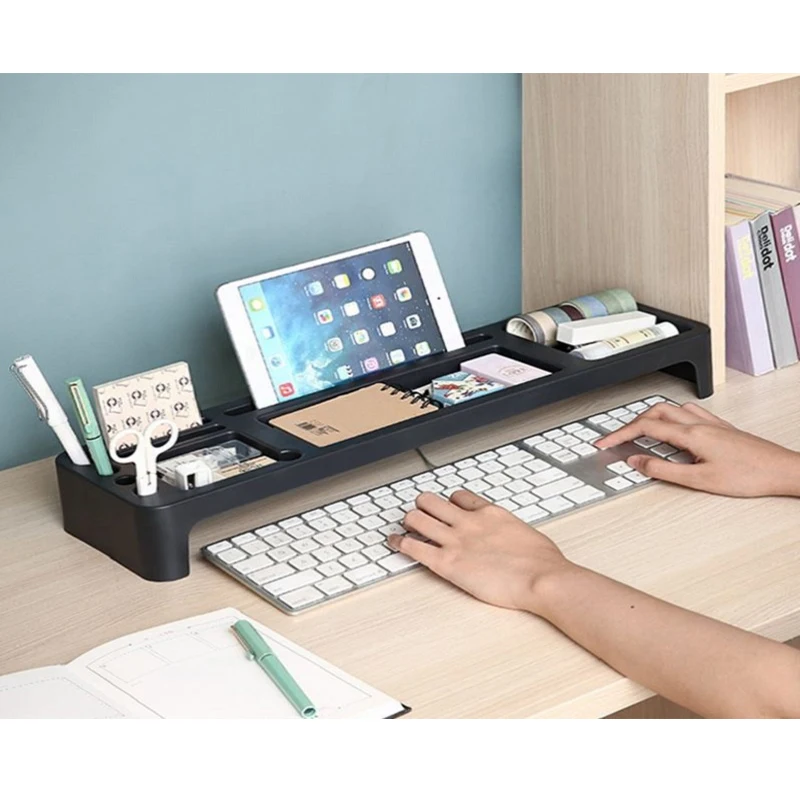 Multifunctional Desk Tidy Keyboard Storage Pen Books Sundries Shelf