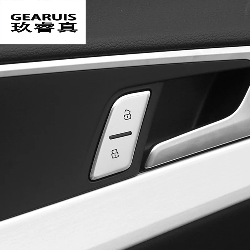 

Car styling For Audi A4 B9 A5 Q3 Q5L A6 C8 Door Unlock Switch Buttons decoration Covers Stickers Trim Interior auto Accessories