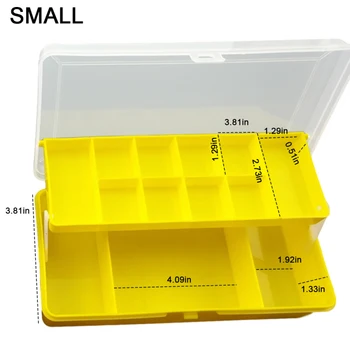 

9/13 Compartments Fish Lure Line Hook Storage Case Double Layer Fishing Lure Tool Box Fish Bait Lure Hook Holder Fishing Tackle