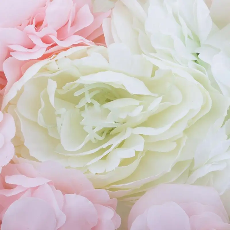 IALJ Топ Искусственный шелк цветок стены, DIY свадебный дом уличное украшение-светильник розовый+ белый