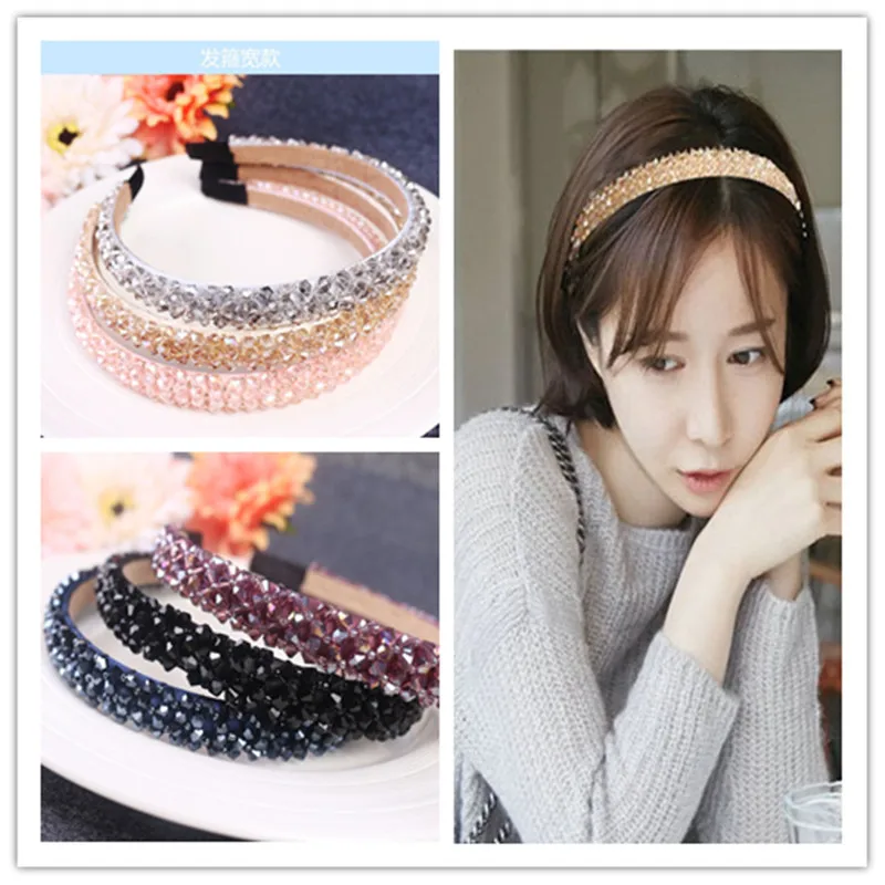 

Luxury Rhinestone Hairband for Women Grils High Quality Diamond Hair Hoop Accessories Crystal Headbands Ornaments