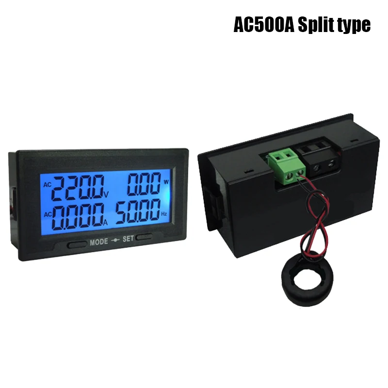 AC500A Split type Цифровой дисплей мультиметр AC Напряжение Ток Мощность частотомер YB5142DM NE - Цвет: AC500A Split type