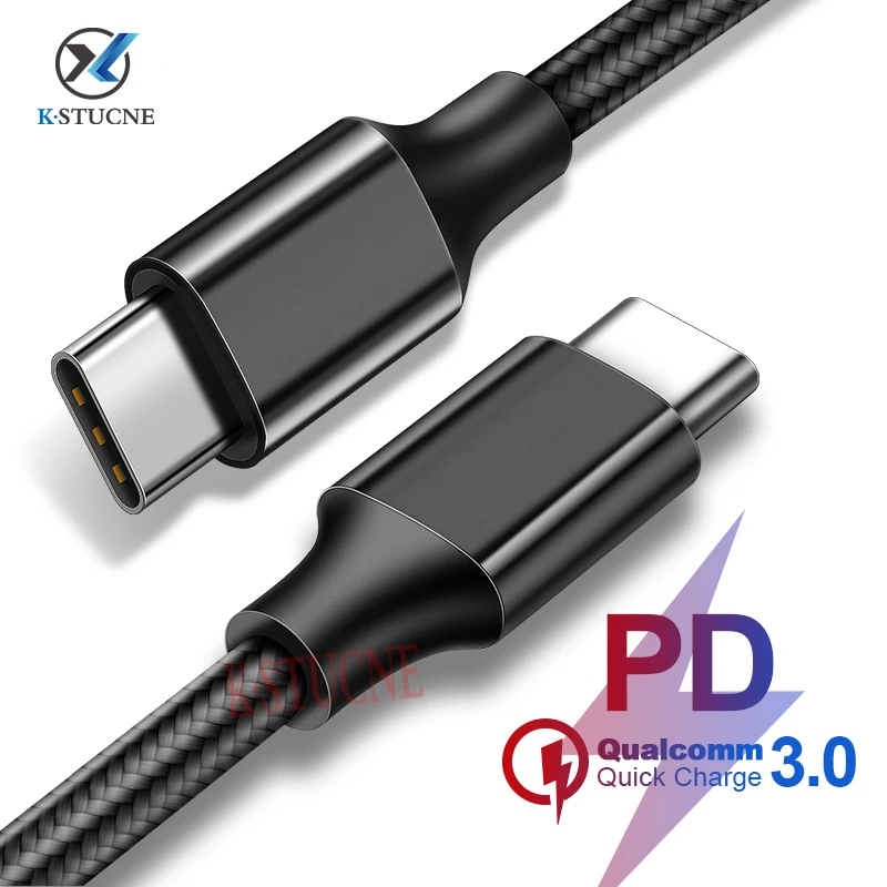 USB C кабель type C to type C PD 3,1 Кабель зарядного устройства для samsung galaxy S10 S9 S8 Xiaomi mi 9 Red mi K20 3A быстрое зарядное устройство провод Usb C