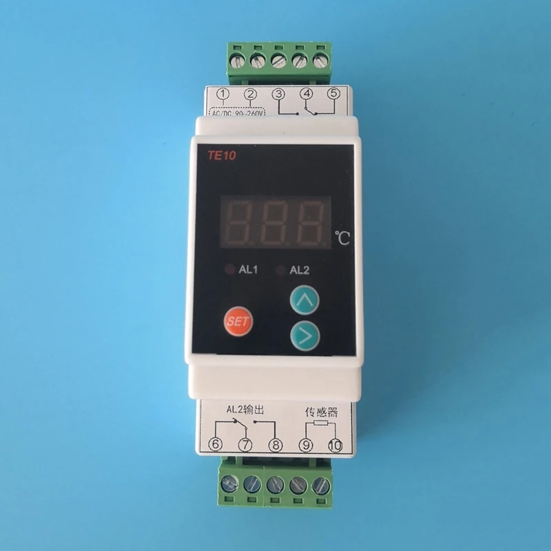 AC90~260V Din Rail Thermostat Digital Thermostat 2 Way Relay Thermostat Alarm Temperature  Controller
