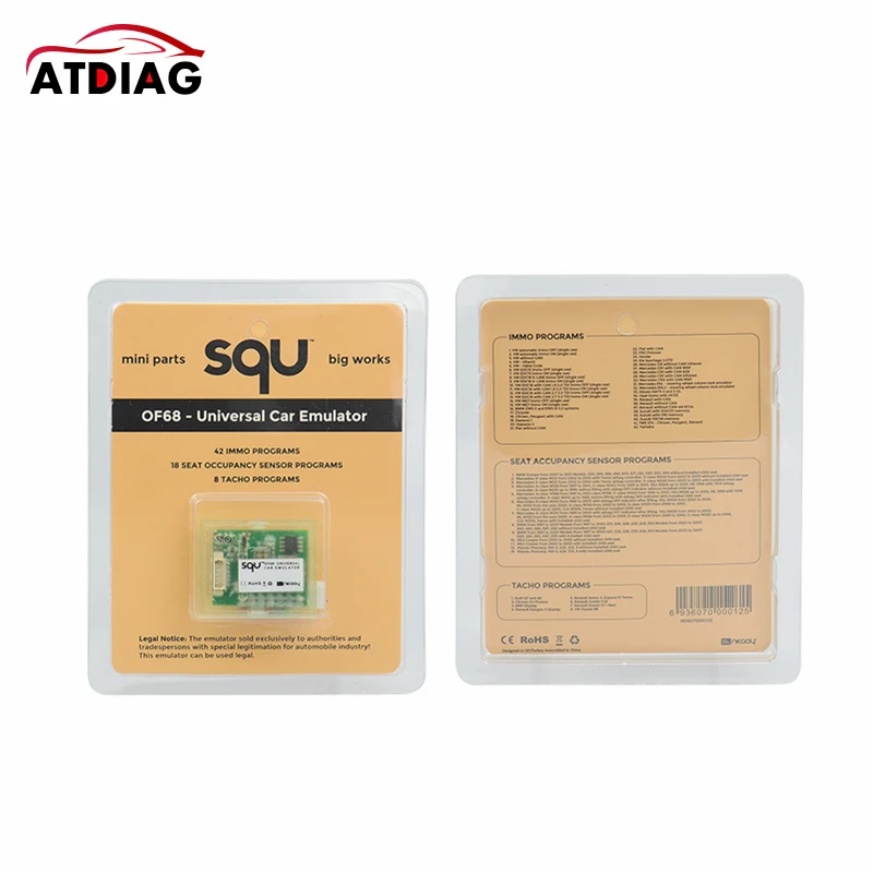 5-10pcs SQU OF68/OF80 Universal car emulator SQU OF 68 support IMMO/Seat accupancy sensor/Tacho Programs car occupancy sensor tool