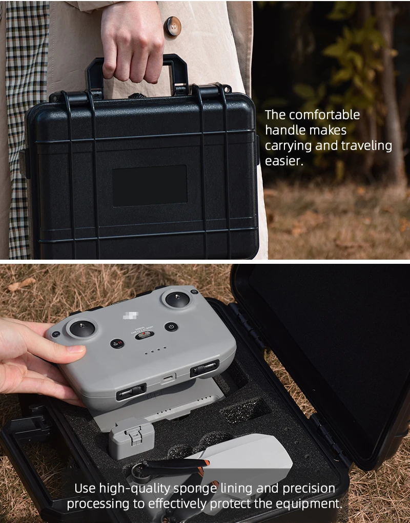 Waterproof Hardshell Storage Box for DJI MINI 2 Drone Portable Handbag Carrying Case for DJI MINI 2 Drone Accessories