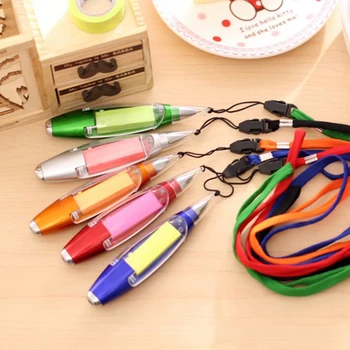 

New Illuminated Ballpoint Pen With Lanyard Note LED Light Pen Multifunction With Lanyard Easier Carrying