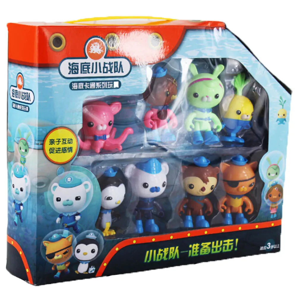 8 шт./компл. аниме Octonauts капитан барнаклс ПВХ Фигурки песо шеллингтон Даши
