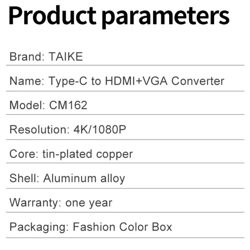 Многопортовый TYPE-C конвертер HDMI/VGA совместимый практичный лаконичный usb-адаптер преобразования