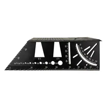

3D aluminum alloy Mitra Measuring angle square 45 90 degrees angle ruler score Marking indicator frame Protractor carpentry