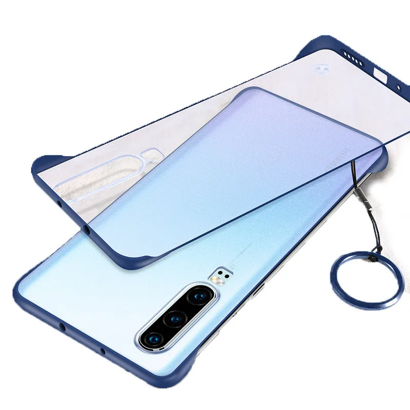 New Frameless Phone Case Cover For HuaweiP30 Plus Lite Nova 3 3i 4 Mate20 Pro 20X Honor 20 8X P20 Matte back | Мобильные телефоны и