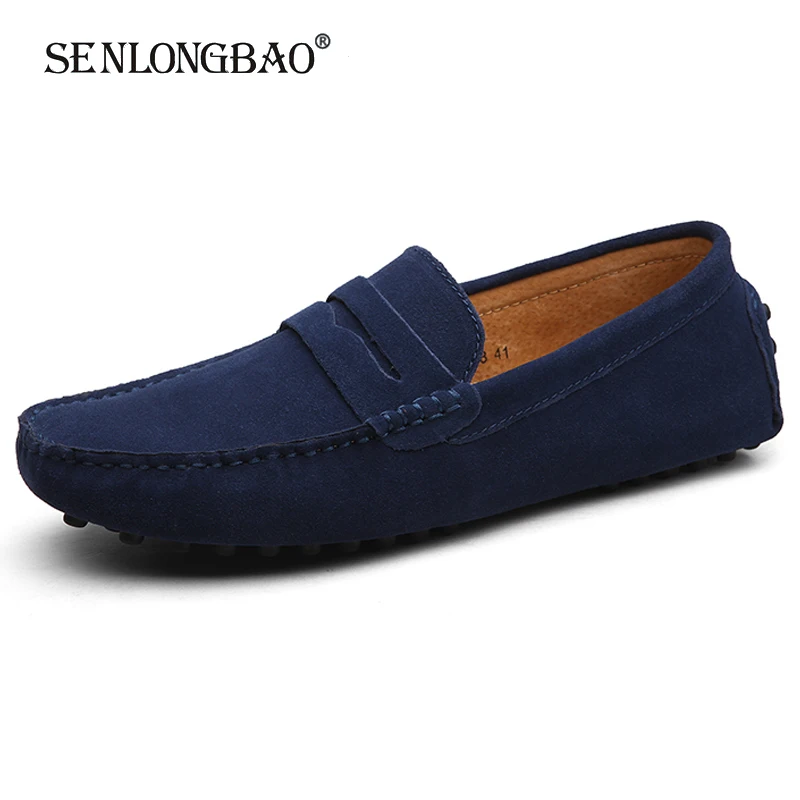 Los hombres de alta calidad de mocasines de cuero zapatos casuales de los hombres mocasines Slip On hombres zapatos planos de los zapatos de los hombres de moda zapatos de hombre para conducir tamaño 38-49