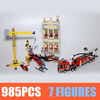 

NEW City Fire Station City Fireman Fire Rescue Team Fit LeGINGlys Technic Model Building Block Brick Toy 60216 Gift 11216 Kid