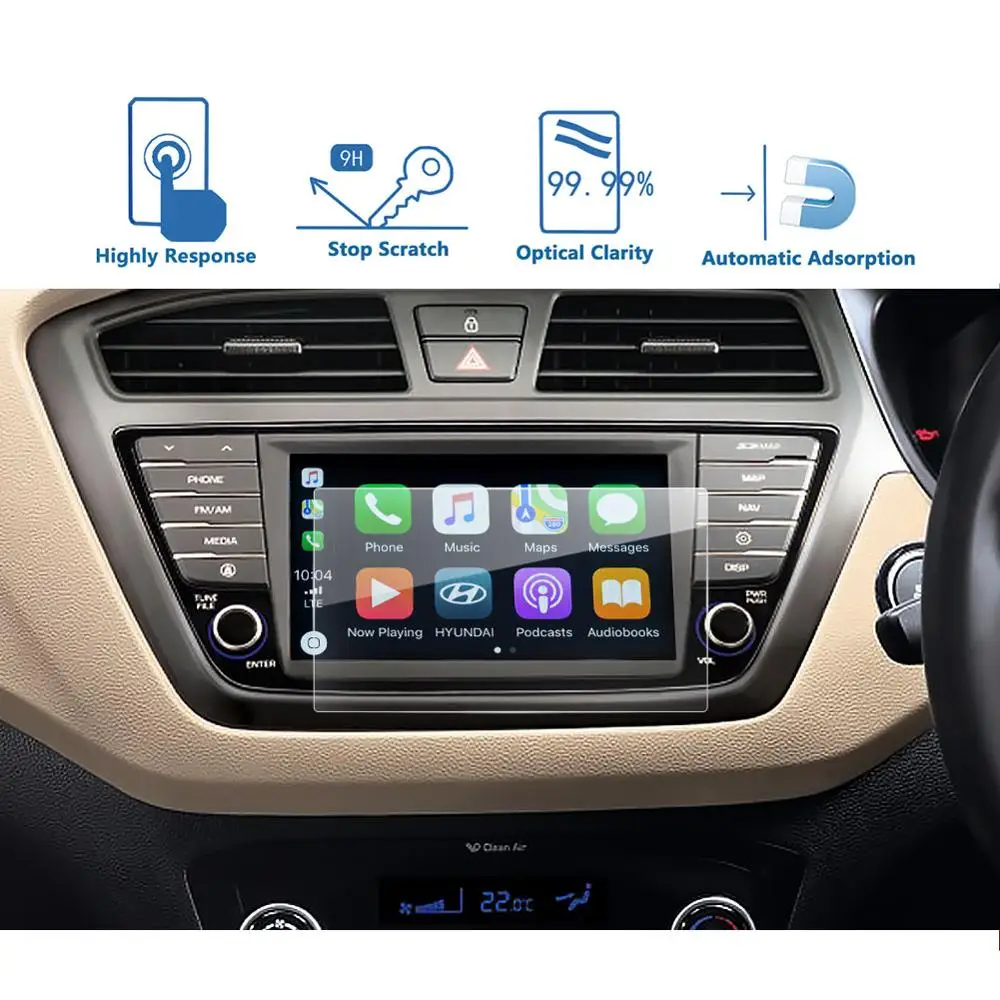 LFOTPP для Elite i20 AVN system 7 дюймовый 2018 дисплей автомобильной навигации закаленное