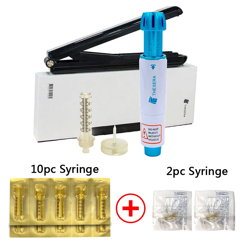 0,5 мл Мезотерапия пистолет мезо thesera ручка неинвазивный удаление морщин распылитель для губ кожный наполнитель инжектор гиалуроновая ручка - Номер модели: pen and 10 ampoule