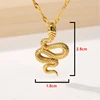 Stainless Steel Gold Chain Snake Necklace For Women Men Collier Bijoux Femme 2022 Fashion Pendant Boho Jewelry Christmas Gift ► Photo 3/6