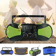 Погода радио аварийная на солнечной батарее с заводной рукояткой Самостоятельная мощность ed SOS сигнализация Банк питания