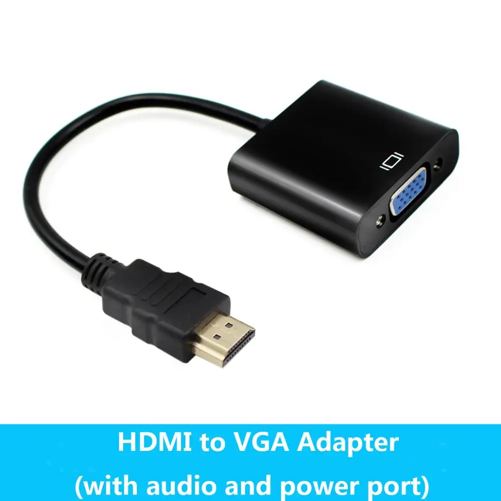 

HDMI to VGA Adapter Male To Famale Converter Adapter 1080P Digital to Analog Video Audio For PC Laptop Tablet