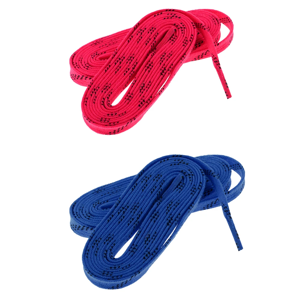 2 Pairs Hockey Skate Laces - Professional Ice Hockey Skating Shoelaces Accessories - 275cm Long