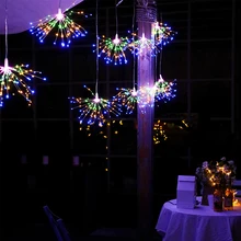 200-100 светодиодов, праздничный подвесной светильник в виде звездочки, s DIY, фейерверк, медная гирлянда, Рождественский светильник, уличный мерцающий светильник