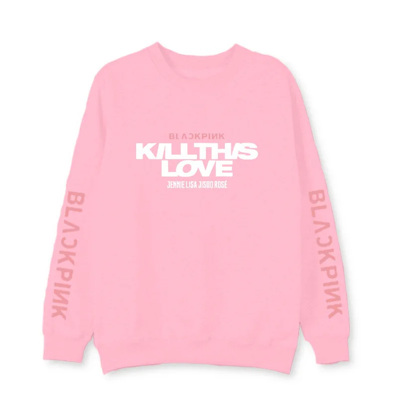 Yaapeet унисекс Одежда для влюбленных корейский BLACKPINK KILL THIS LOVE альбом толстовка с буквами Мужской Женский пуловер Sudadera Mujer
