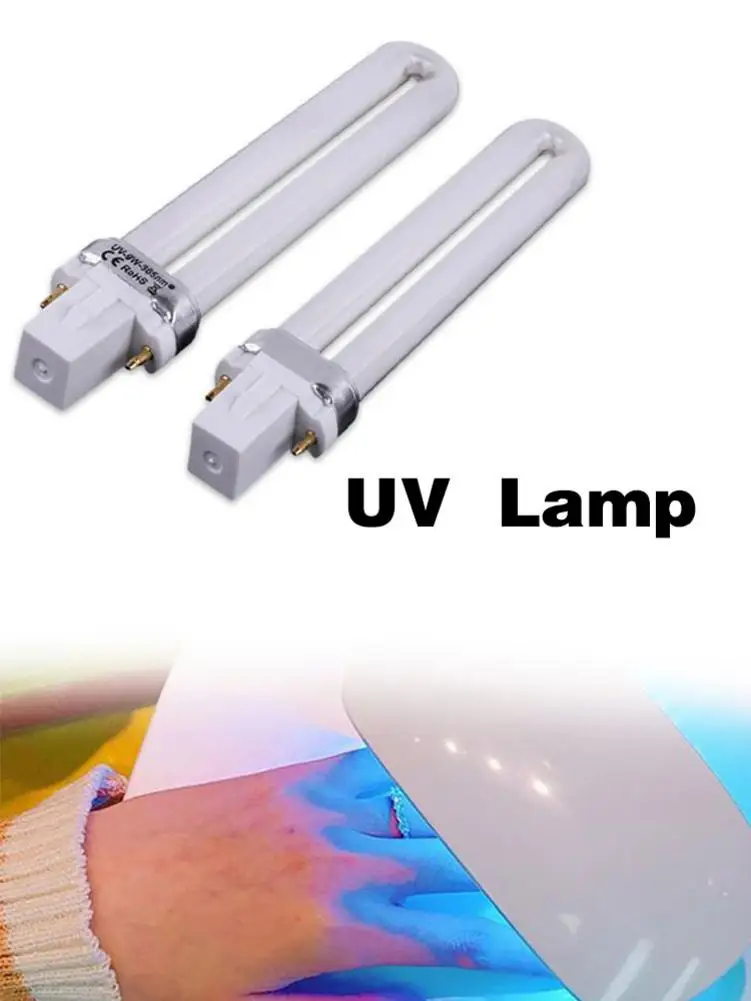 9 Вт лампа для сушки ногтей u-образная лампа УФ лампа светильник сменная лампа для дизайна ногтей