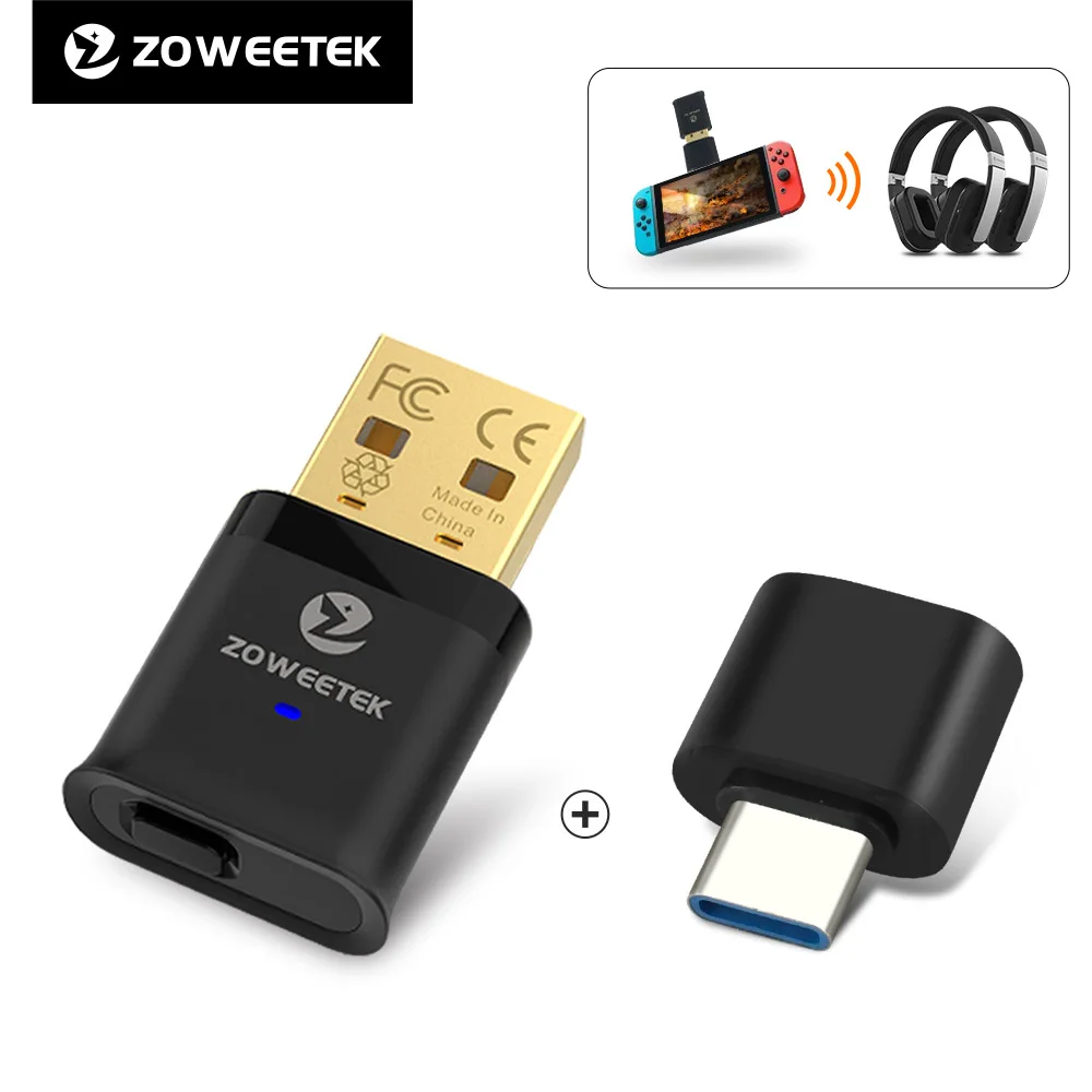 

USB Bluetooth-адаптер ZOWEETEK с поддержкой Bluetooth 5,0 и APTX HD