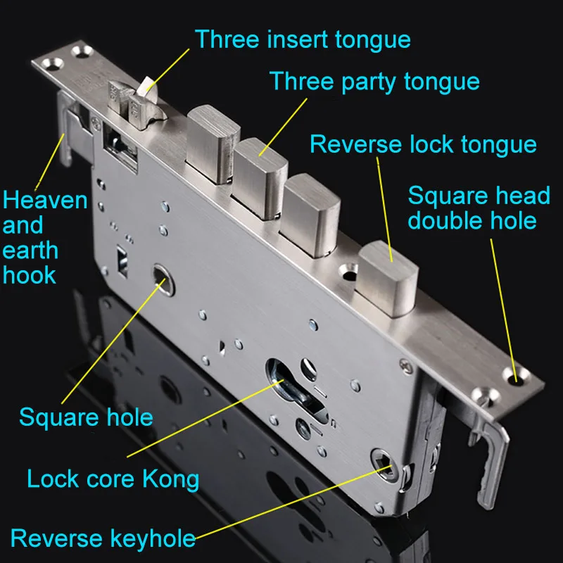 

304 Stainless Steel Anti-theft Security Door Mechanical Fingerprint Lock Body Security Safe Full Solid Precision