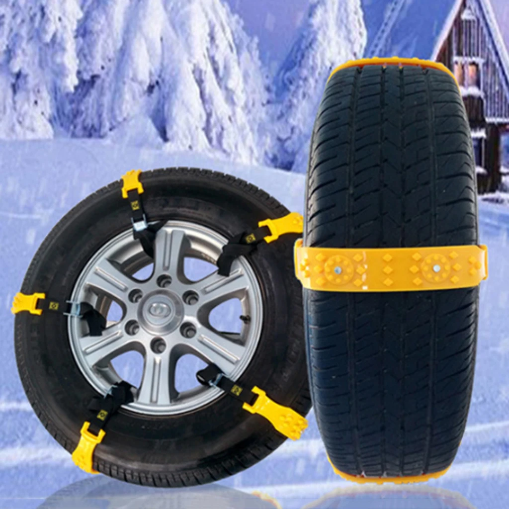 10 pcs Tire Snow Chains for Car/SUV/Trucks/ATV Emergency Chains Adjustable Security Chain for Snow Ice Mud Width:6.5-11.2 Inch