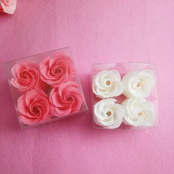 

Square Box Soap Flower Rose Paper Soap Soap Flake Holiday Wedding Activity li pin zao Undertake
