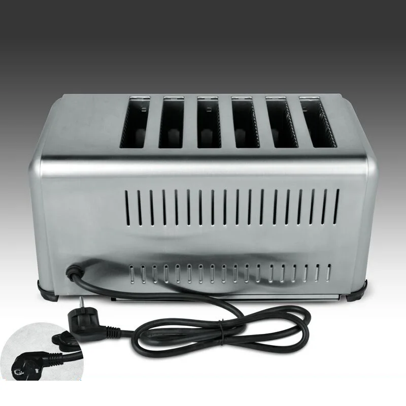 Stainless steel electric toaster household automatic baking bread maker breakfast machine toast sandwich grill oven 4 slice 5