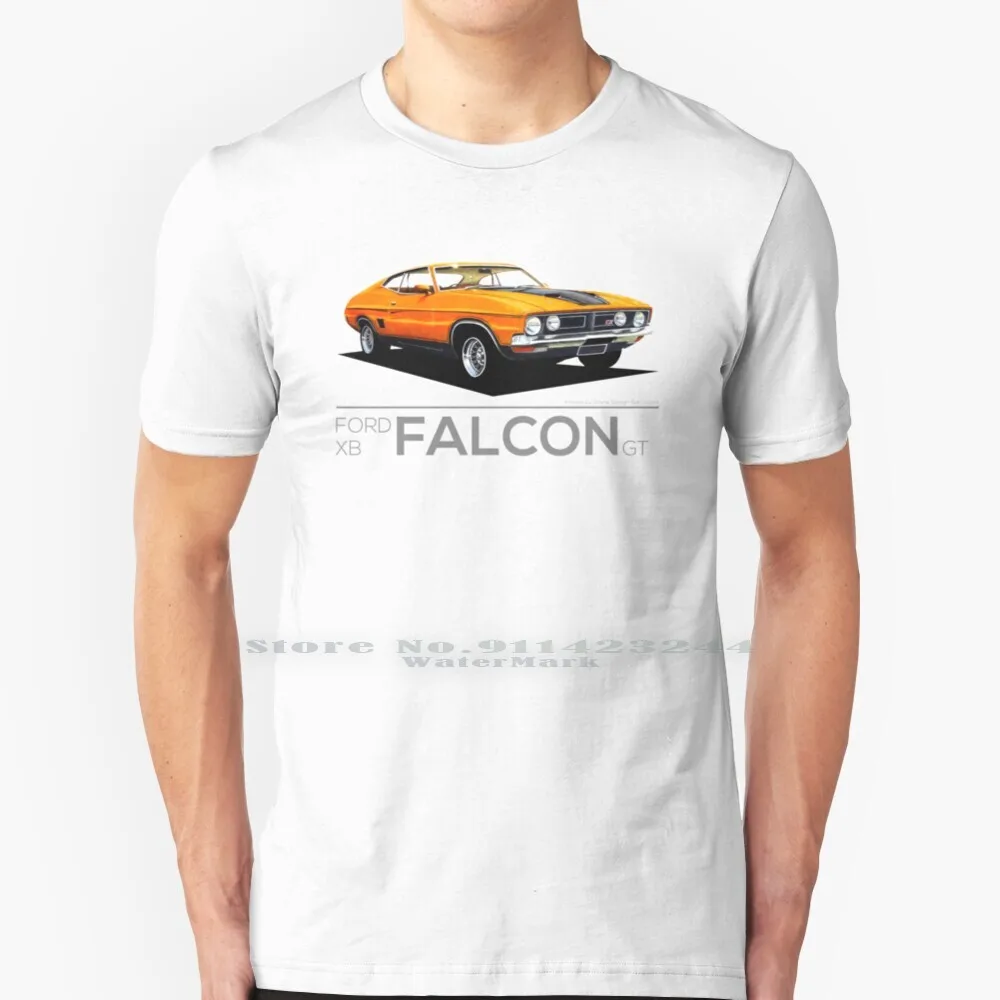 1975 Xb Falcon Gt351 Hardtop-Классическая футболка для автомобиля 100% чистый хлопок любителей