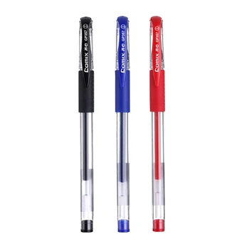 

12 pcs/set Comix Gel Pen Pull Capped Gel ink Pen 0.5MM Black Blue Red Student Stationery Business Office Pen GP357
