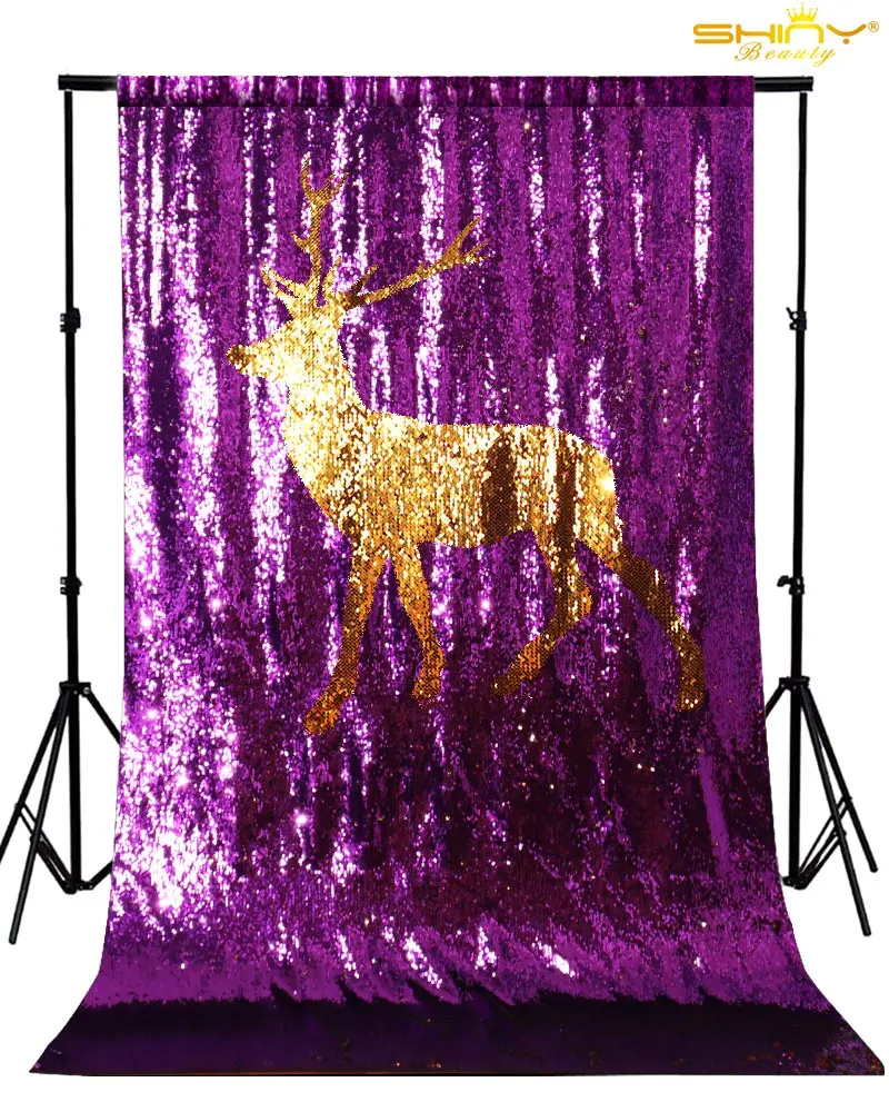 

Reversible Sequin Backdrop Sparkling Photography Background Curtain for Wedding Birthday Party Graduation Baby Shower Decoration