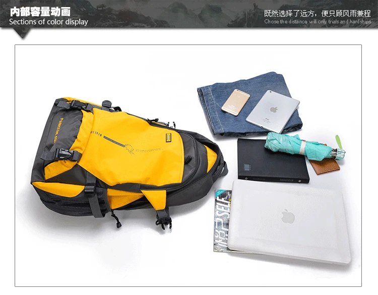 Оксфорд водонепроницаемый рюкзак для скалолазания, треккинга, путешествий, 45л, походные сумки для кемпинга, мужской рюкзак для улицы