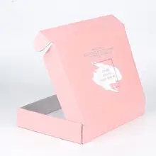 Pink Box Customized Printing Colorful Logo Packaging Boxes Fit For T-Shit Clothing Accessories Scarf Wigs Packing Gift Box